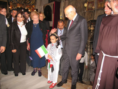 Il presidente Napolitano in Israele e a Betlemme