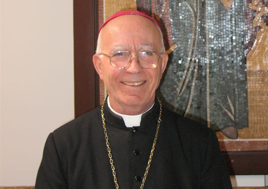 Monsignor Salim Sayegh (74 anni), vescovo ausiliare del patriarca latino di Gerusalemme e suo vicario per la Giordania. (foto C. Giorgi)