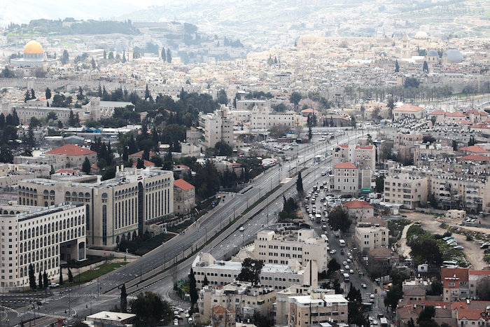 Veduta dall'alto del quartiere Sheikh Jarrah a Gerusalemme.