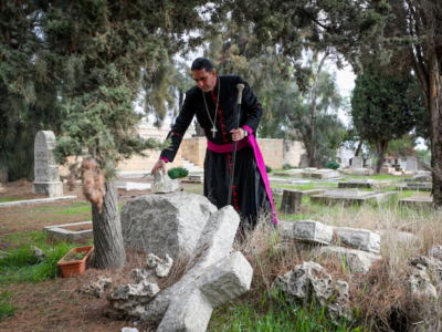 Tombe profanate nel cimitero protestante sul Sion a Gerusalemme